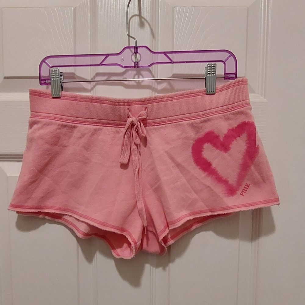 VS Pink Women's Pink Fleece Shorts szPS